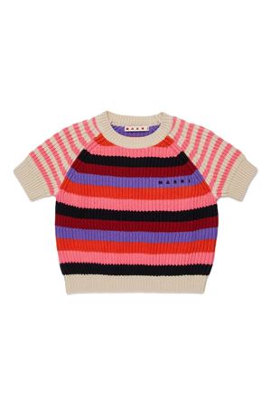 pink cotton t-shirt MARNI KIDS | M01739M00X10MC77